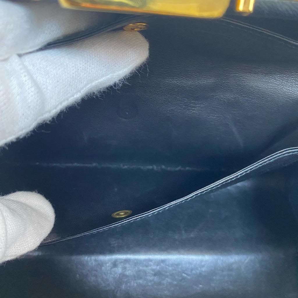 Used HERMESShoulder Bag black/Dark Green Box Scarf Women