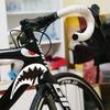 Heat-resistant MTB Shark Head Tube Stickers Waterproof Bicycle Decorative Decals