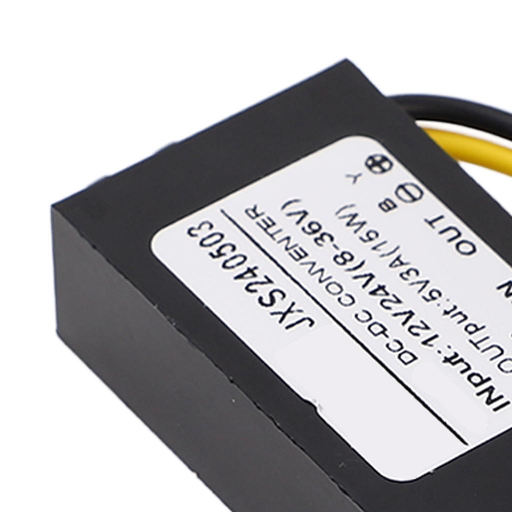 Module High Efficiency Voltage Converter Module 12V 24V 8-36V to 5V 3A IP67 Waterproof Thin Module for Vehicle LED Light Mo