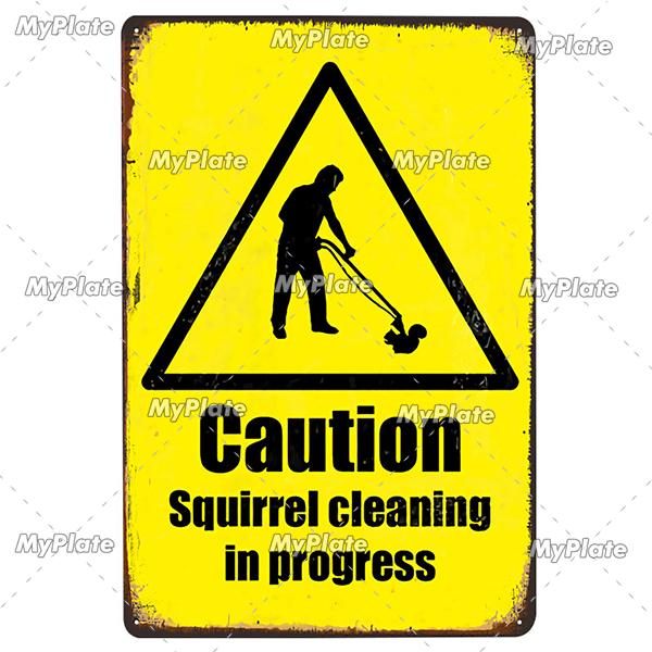 ATTENTION Sign Vintage Metal Sign Tin Sign Vintage  Decoration Plaque Home Wall Decor Bar Sign Home Decor Poster Custom