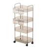 Moderner rollender Schminkwagen Klare Regale Platzsparend Badezimmer Schlafzimmer Organisationslösung Produktorganisatoren