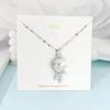 Angel's Wings Pearl Titanium Steel Necklace with Copper Pendant - Exquisite Women's Luxury Clavicle Chain Jewelry