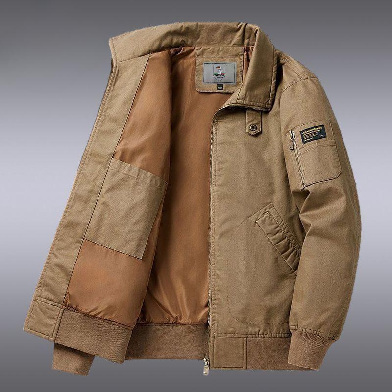 Middle-aged and Elderly Men's Jacket Winter Lamb Velvet Warm Cotton Coat Plus Velvet Thickened Pure Cotton Casual Cotton Jacket