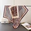 Fashion Leopard Printed Designer 70Cm Square Silk Women's Scarf Satin Scarves Shawl Headband Bandana Hijab Wrap