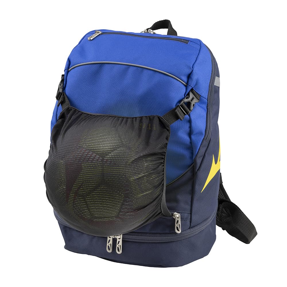 Mizuno Soccer Backpack 16L Blue X FF P3JDB001, Clean, Safe, Breathable, Navy,