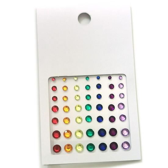 Yousheng Eye Makeup Sticker Long Lasting Non-fading Shining Self-adhesive High Gloss Face Body Stick Eyeshadow Faux Pearl Sticker Girls Supply