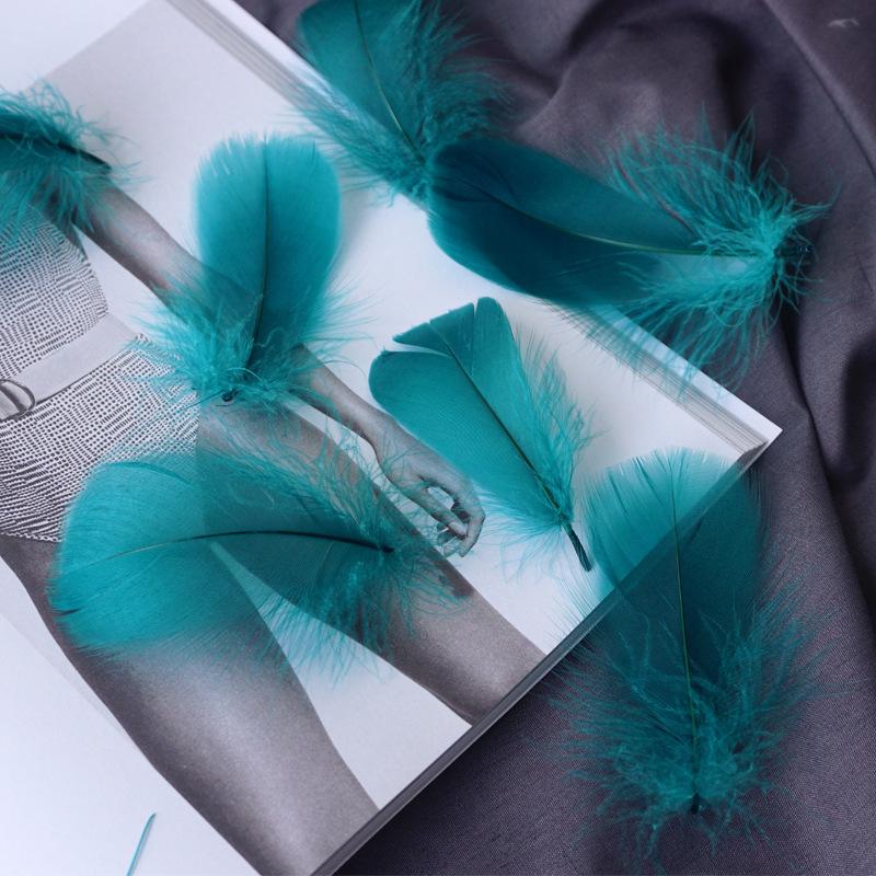 50Pcs Macaron Color Small Feathers 5-8Cm Goose Feather Small Floating Bobo Ball Balloon Filling Decorative Material
