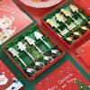 4Pcs Christmas Style Coffee Spoon Santa Christmas Trees Tea Spoon Dessert Drink Mixing Spoon for Christmas Tableware