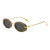 Novos Óculos de Sol Punk Metálicos Ovais Moda Mulheres Homens Lentes Tendências Marca de Luxo Óculos de Sol Leopardo Feminino Retrô Praia