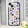 Cartoon Halloween Kürbis Geist Fledermaus Klare Handyhülle für IPhone 16 15 14 13 12 11 Pro Max Mini XS X SE 7 8Plus Weiche Hülle Fundas