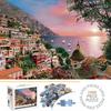 1000 Pieces Positano Amalfi Coast Jigsaw Puzzles for Adults Home Decor Games Family Fun Floor Puzzles Educational Toys for Kids