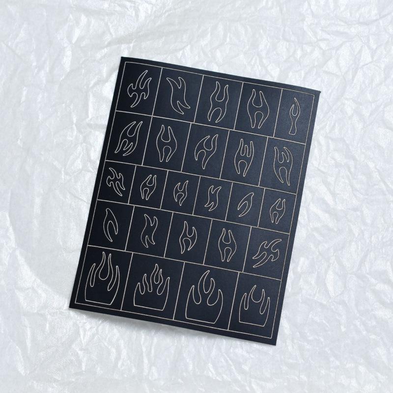 Dual-Use Nail Art Stickers: Heart & Starry Sky Ombre Decals for Airbrush and Painting