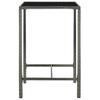 vidaXL 5-tlg. Gartenbar-Set mit Kissen Poly Rattan Grau
