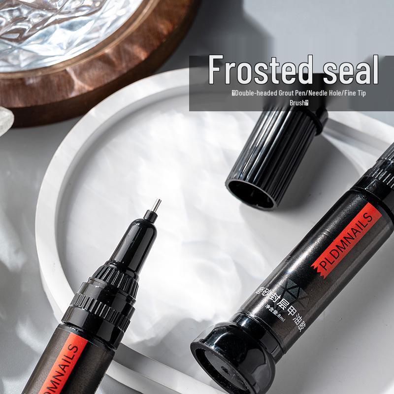 Dual-Ended Matte Sealing Nail Glue with Fine Tip Brush Function