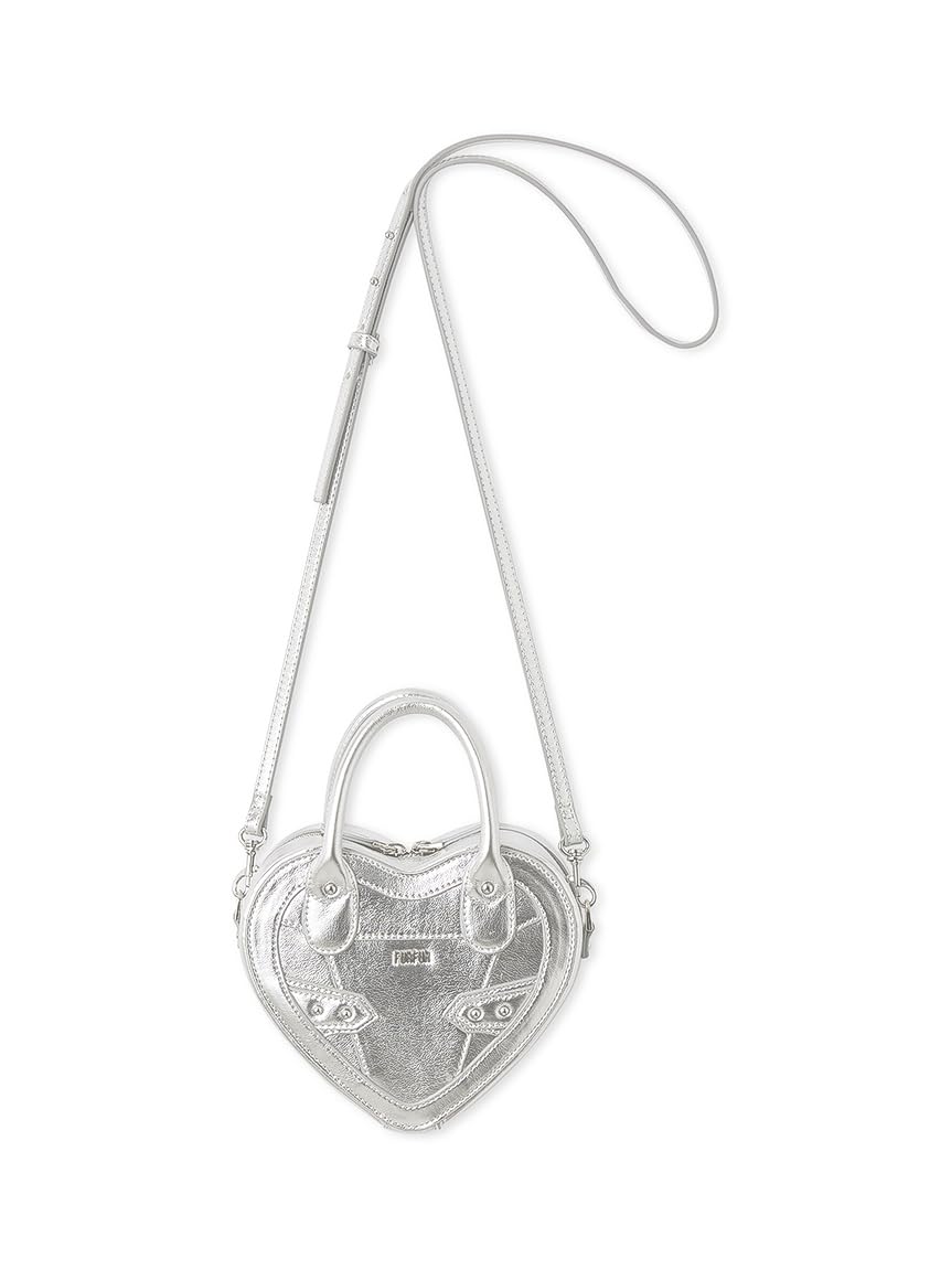 Furfur Heart Shoulder Bag RWGB261512 SLV Free Size Women s