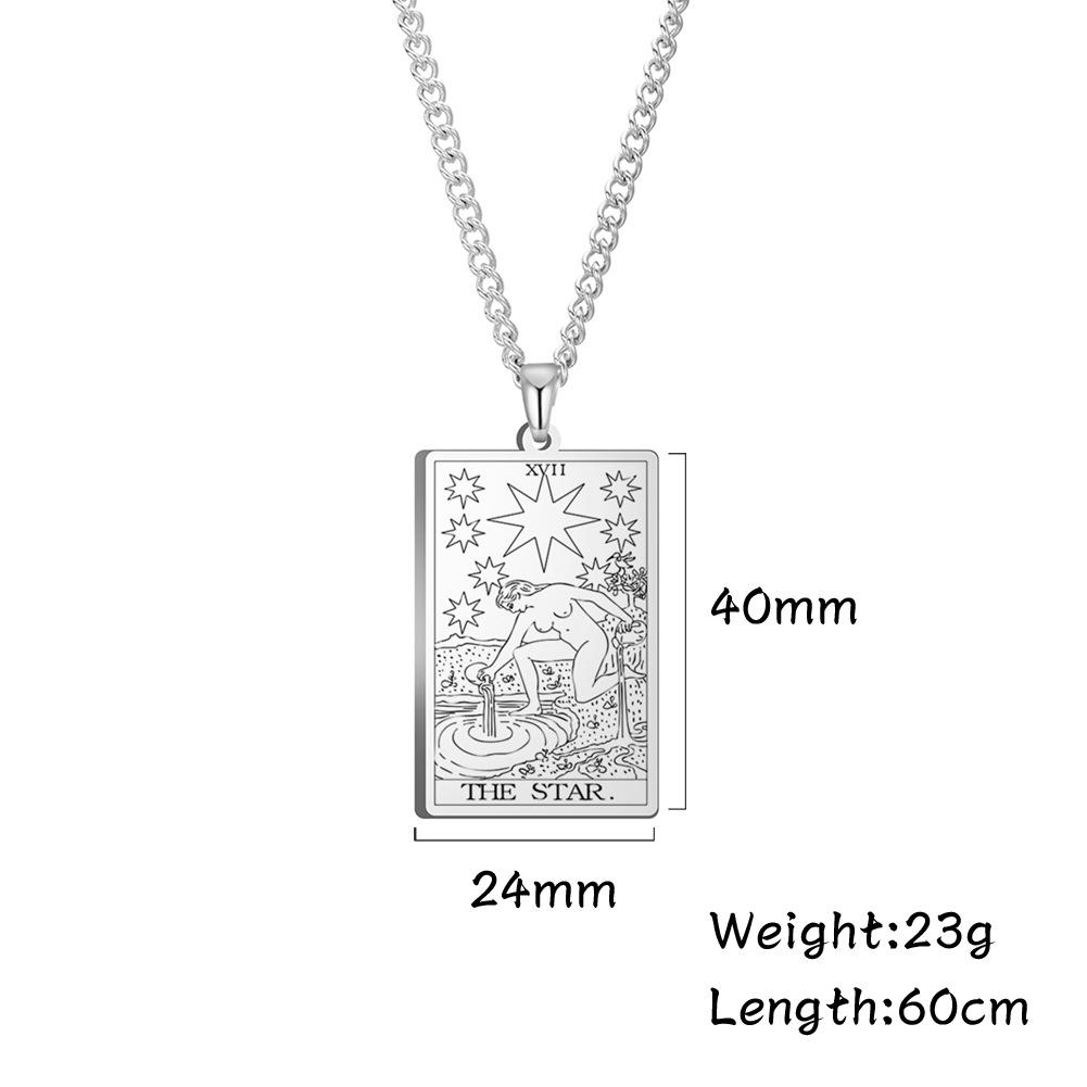 

Подвеска-кулон из титановой стали марки Taro для мужчин и женщин, 22 модных и простых ювелирных аксессуара квадратной формы звезда