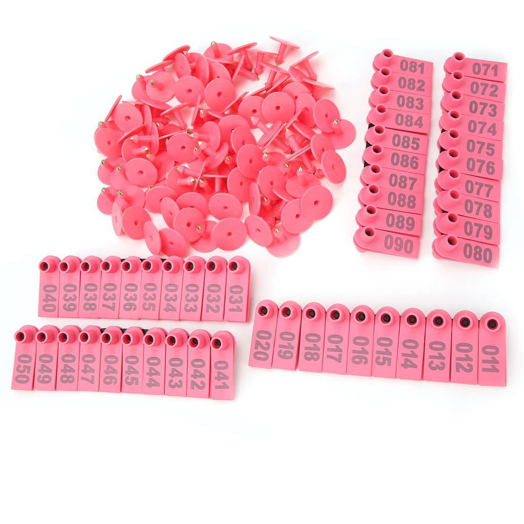 Schwein Rind und Schaf Ohrmarke Nutztier Identifikationskarte Ziege Ohrmarke 100er Pack