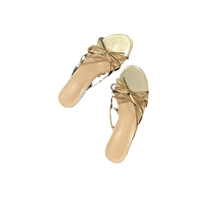 Grape mother French high-heeled sandals women's versatile small thick heel open-toed Roman cool slippers women's outer wear Huizhou women's shoes