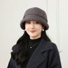 Middle-Aged And Elderly Women'S Season Peaked Hat Mother Warm Thickened Woolen Grandma Basin Hat Casual Bucket Hat