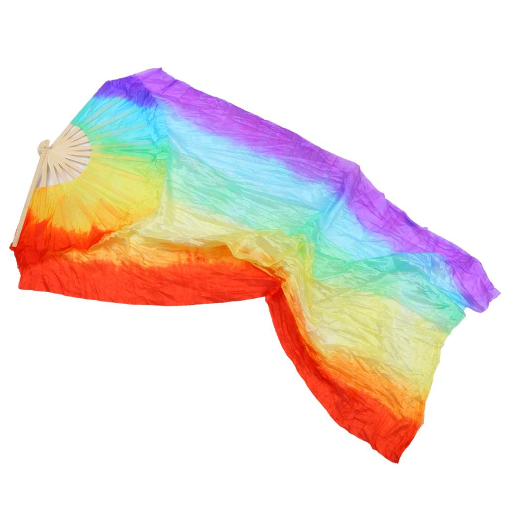 Professionele Nepzijde Buikdans Waaier Sluiers Elegante Lange Danswaaier voor Dansliefhebbers Leraren Studenten 150cm