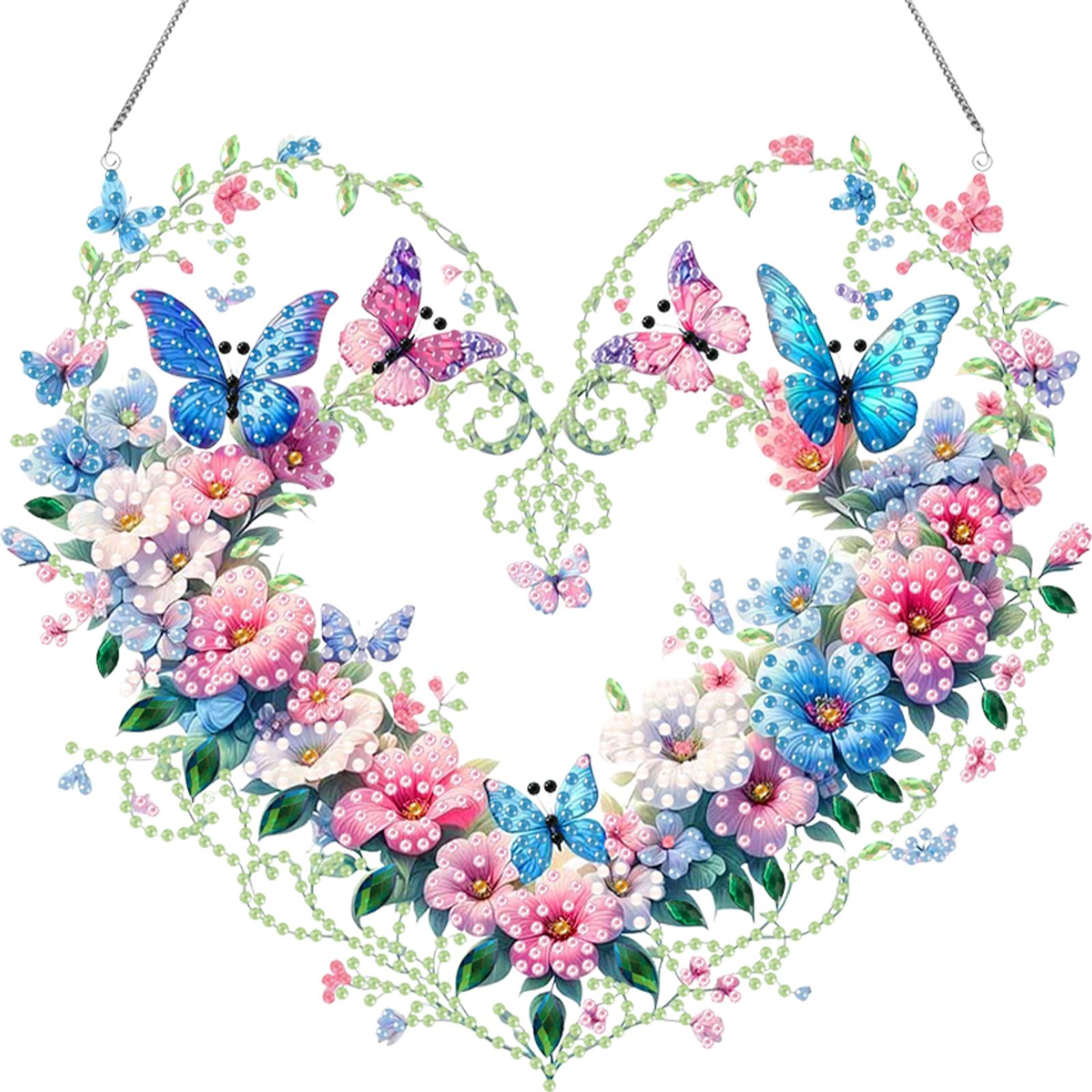 

Акрилові 2D Пласкі DIY Спеціальної Форми Стрази Алмазна Арт Підвіски на Вікно Набір Алмазного Живопису Мистецтво для Підвішування на Вікно для Домашнього Декору