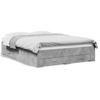 Bed Frame with Drawers Concrete Grey 120x190 cm Engineered Wood