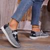 Women Vulcanize Shoes Flat Lace-up Canvas Shoes  Autumn Ladies Design Casual Shoes Ladies Breathable Trainers Fashion Shoes