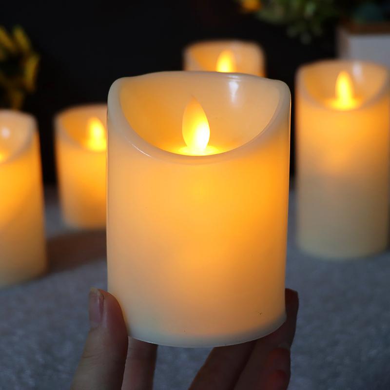 Factory's LED Light Moving Flame Candles for Home Wedding Decoration Votive for Christmas Halloween Holiday Parties