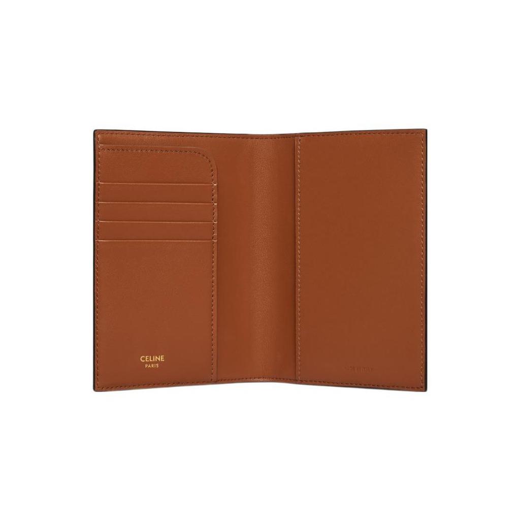 Celine Triomphe Monogram Canvas Passport Holder Men accessories Black Brown 4M3432AK1-04BT