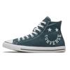 Chuck Taylor All Star Classic Versatile Non-Slip Lightweight High-Top Retro Board Shoes Unisex Dark Blue