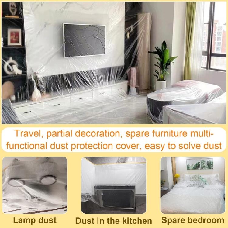 2Rolls Pre-Taped Masking Film,Tape and Drape,Automotive Painters Masking Tape Film,Plastic Sheeting Cover for Appliance