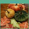 Luxurious Blue Velvet Pumpkin Plush Throw Pillows For Elegant Halloween Decor