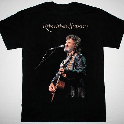 SALE HOT NEW Kris Kristofferson Guitar Black T-shirt Short Sleeve All Sizes Unisex T-Shirt