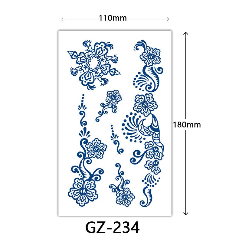 Herbal Semi-Permanent Tattoo Sticker, Semi-Permanent Tattoo Sticker, Anti-Rub, Anti-Sweat Tattoo