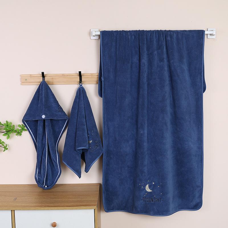 Coral Fleece Soft Absorbent Towel Set for Face and Bath - Thickened for Men and Women