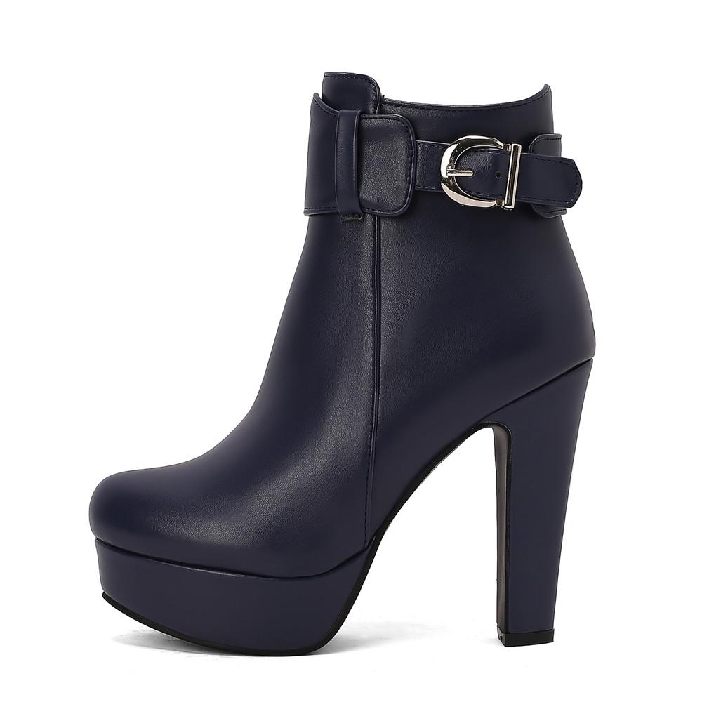 Fashion Women Shoes Fashion Short Boots Autumn Winter Sexy Platform Ankle Boots For Women Black Red Yellow White Lady Shoes Large 34-46