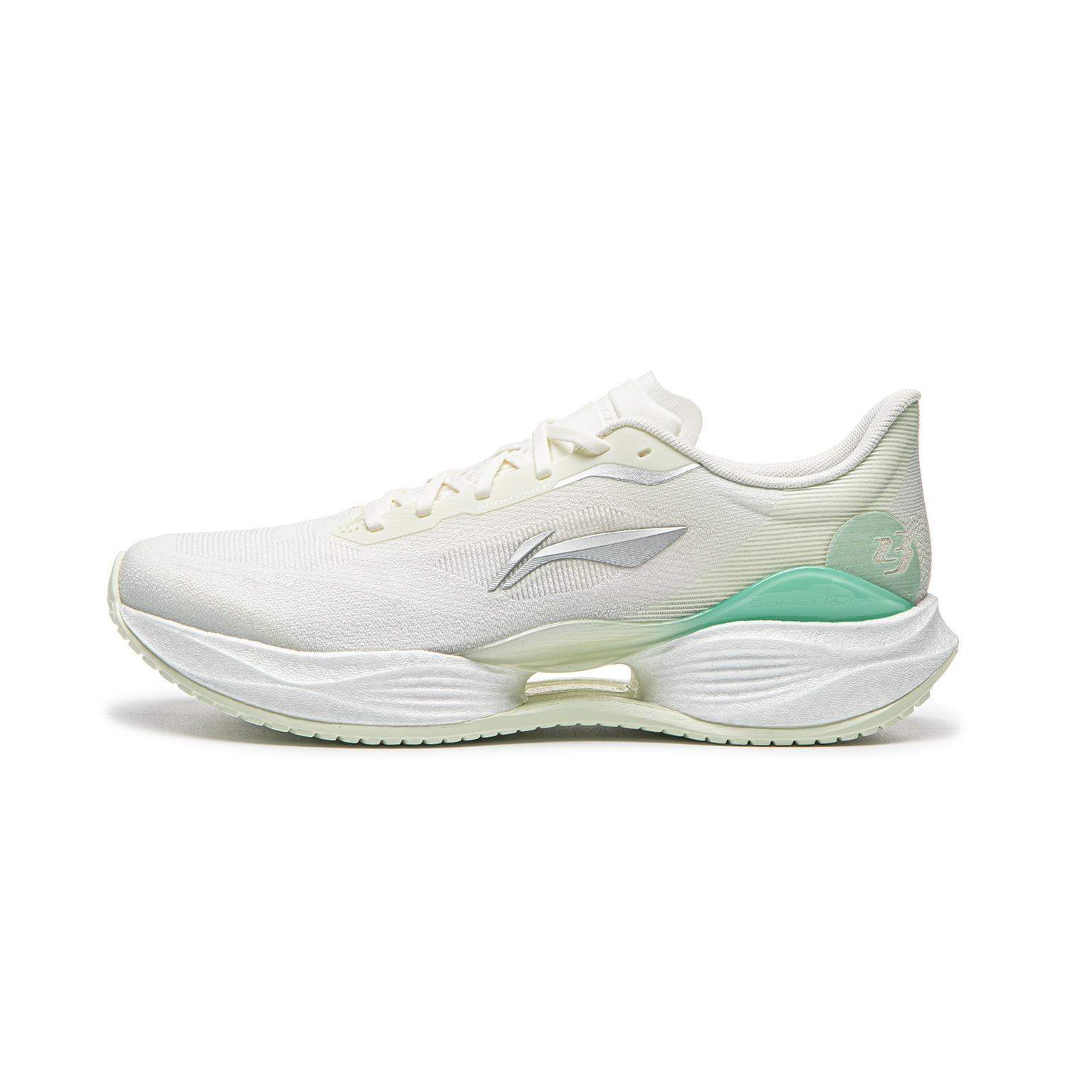 Li Ning Super Light 23 Износостойкие Дышащие Низкие Повседневные Беговые Кроссовки Женские Цвет Слоновой Кости ARBW018-5 36