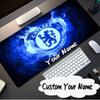 Custom Name Mouse Pad Blue Chelsea Football Club Logo Mouse Pad, Gaming Mouse Pad, Keyboard Pad, Desk Decor for Computer Notebook Fan Birthday Gift