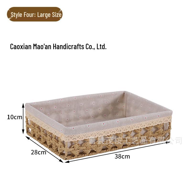 In-Stock Paper Rope Woven Storage Basket - Ideal for Miscellaneous Item Organization