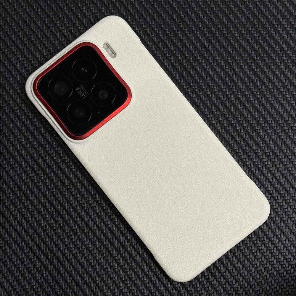 

Чехол для мобильного телефона Xiaomi Mi 15, Однотонная кожа с узором личи, Бесшовный Xiaomi15pro Контрастный цвет Xiaomi 15