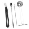 Coffee Tamper Spoon Stirring Spoon Coffee Art Pen Dual  Coffee Tamping Scoop Kit with Cleaning B