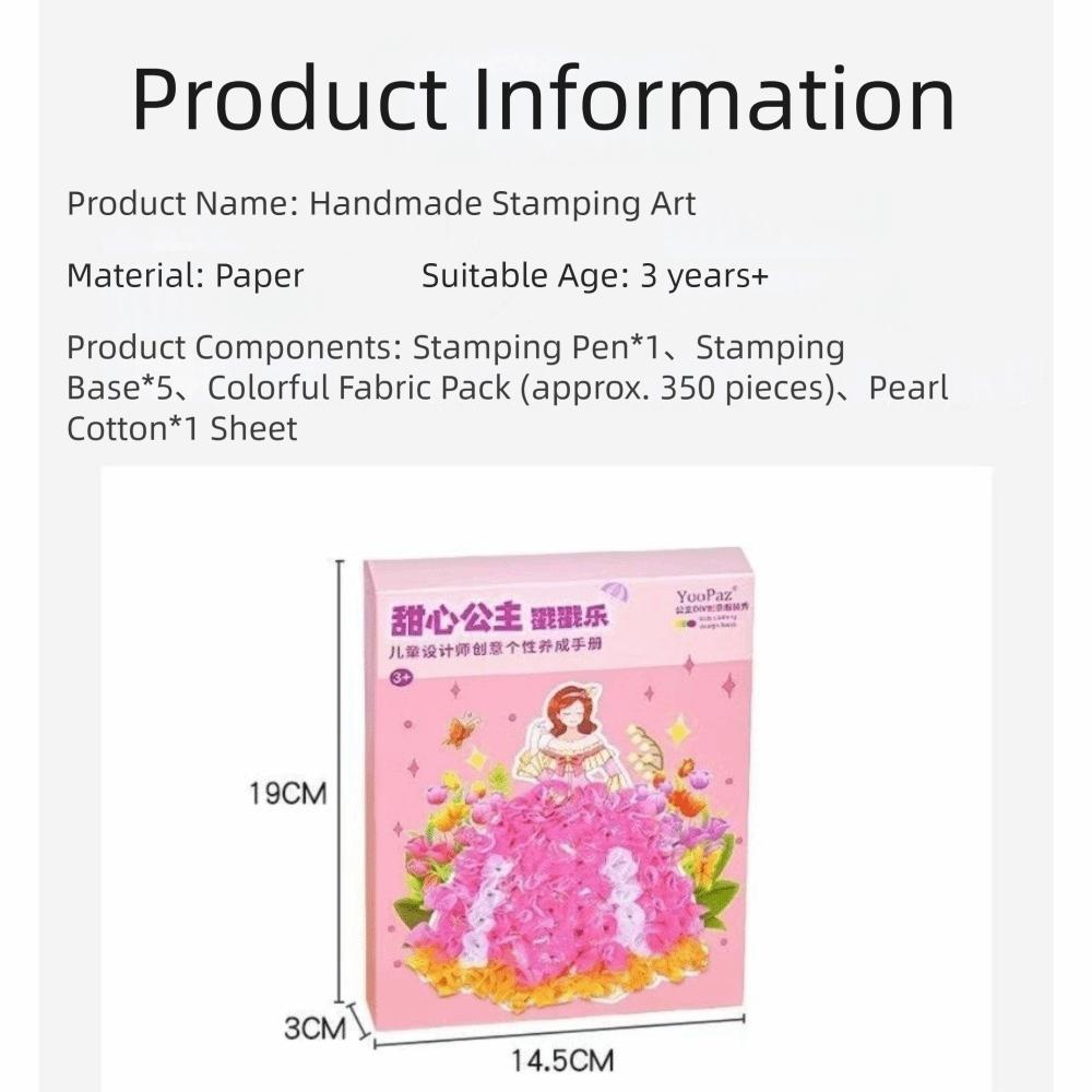 Creative Fairy Tale Hand Poke Painting Puzzle Dress Up Sticker Book Fabric Art Craze Poke Art Kids