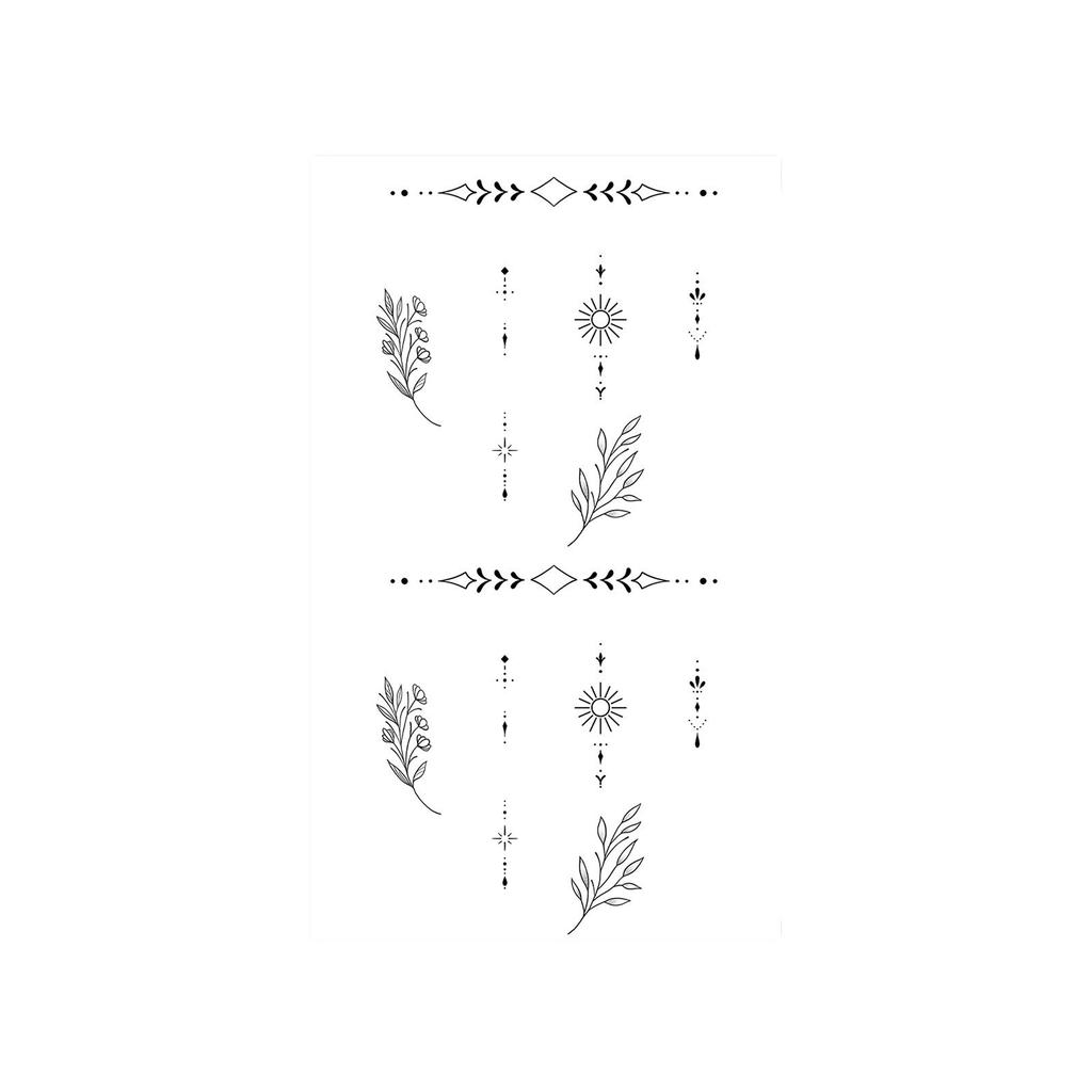 Stammeslinien Weiden-Totem Finger-Tattoo-Aufkleber Einfache Persönlichkeit Nische Dunkle Tattoo-Aufkleber