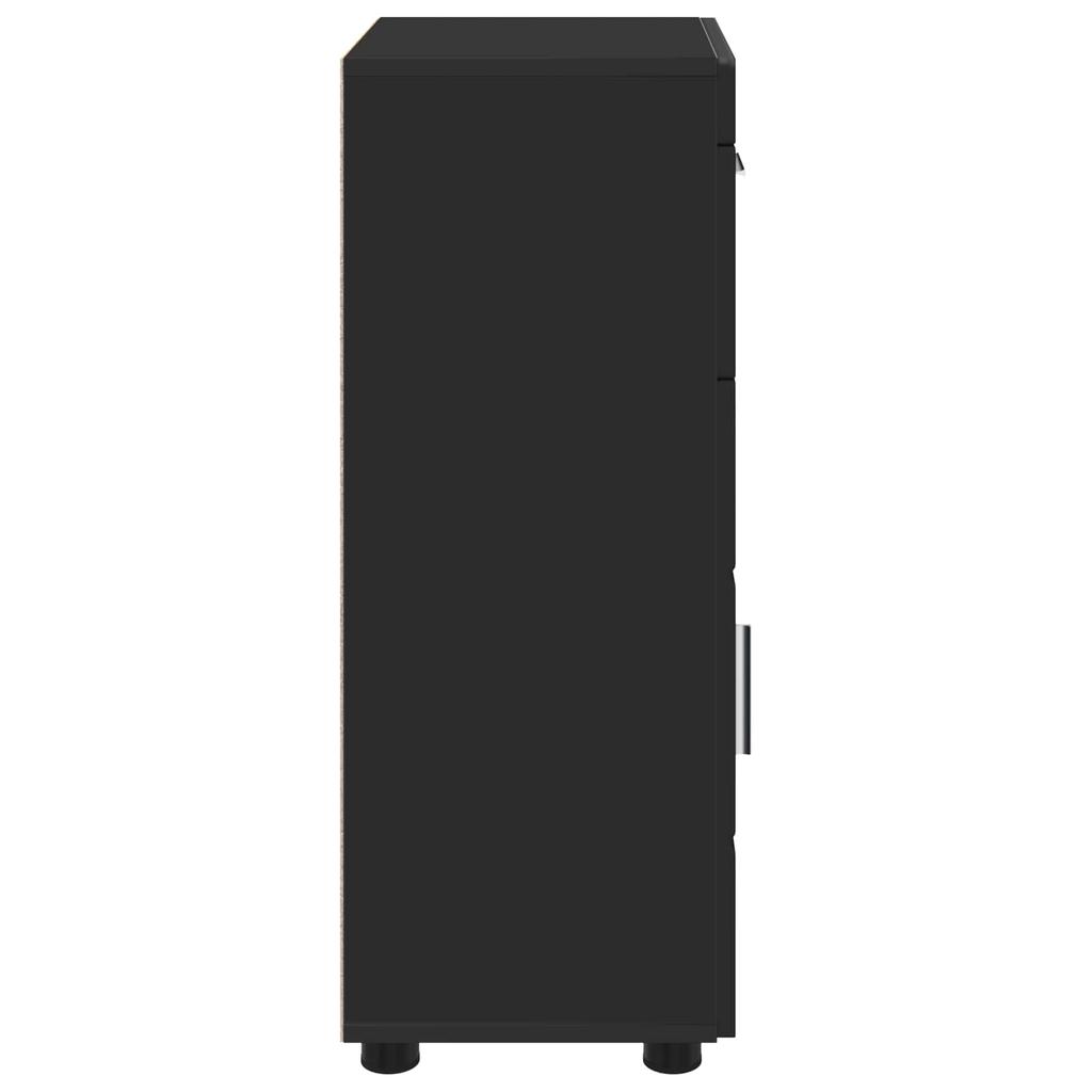 Bathroom Cabinet Set TULUM Black 37 X 31.5 X 82 Cm