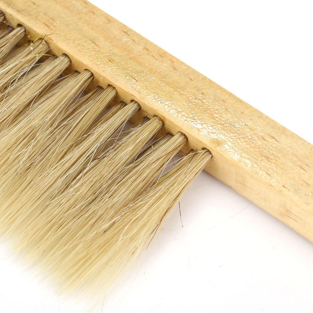 Beekeeping Brush 41cm Bee Brush with Wooden Handle To Cln the Spn Attached Bees