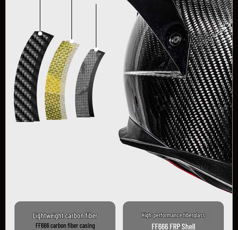 Carbon Fiber Ultra-light Full Face Motorcycle Helmet - Anti-fog, Racing, Unisex