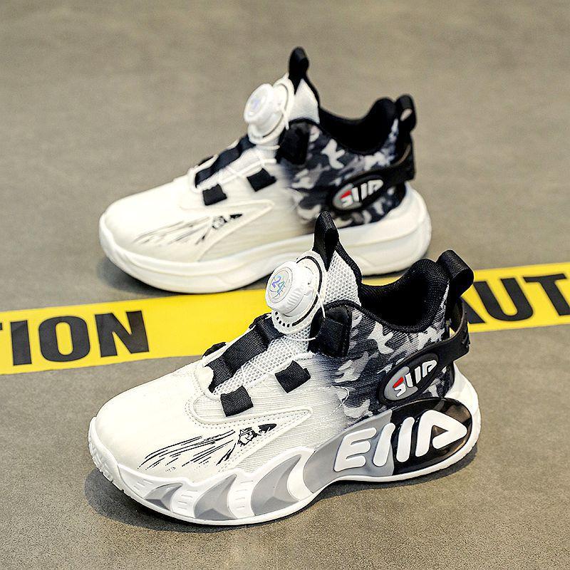 Boys basketball shoes 2025 new mesh breathable children's sports shoes boys training shoes for middle and older children's competitions