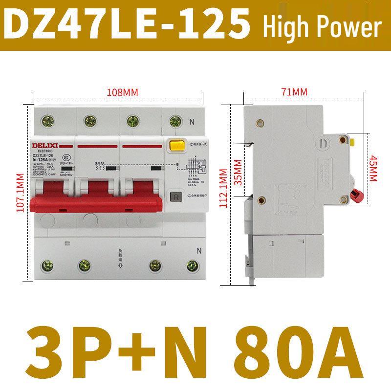 Delixi 220V Miniature Air Switch Circuit Breaker 2P with Leakage Protection, 1P+N, 3P, 4P.