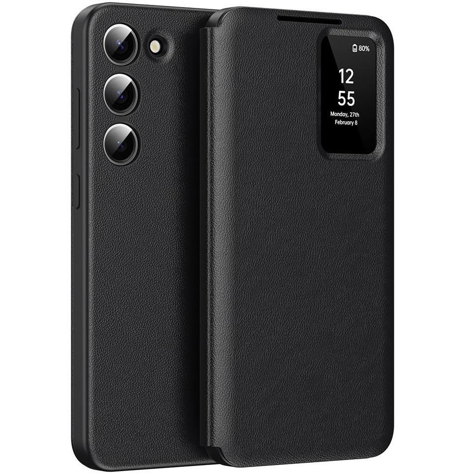 Étui portefeuille à rabat Samsung Galaxy S22 Smart View, Noir