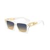 Glamour Luxury Men Sunglasses Trendy Fashion Brand Square Sun Glasses Unisex  Designer Shades